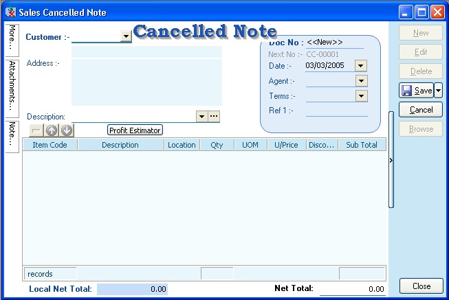 Cancelled Note