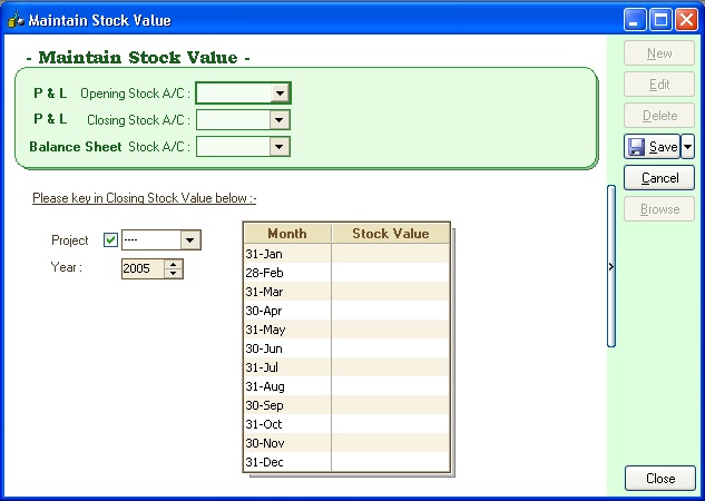 Maintain Stock Value